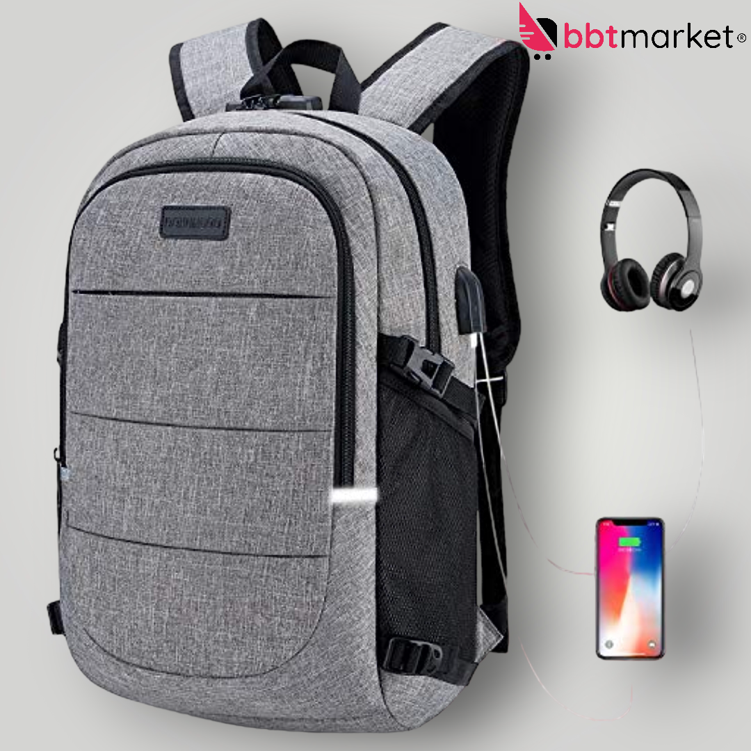 Herren Damen Laptop Rucksack Wasserdicht Arbeit Schulrucksack Diebstahlsicherer