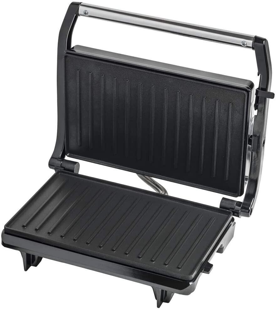 Bestron elektrischer Kontaktgrill mit Auffangschale, Sandwichmaker mit