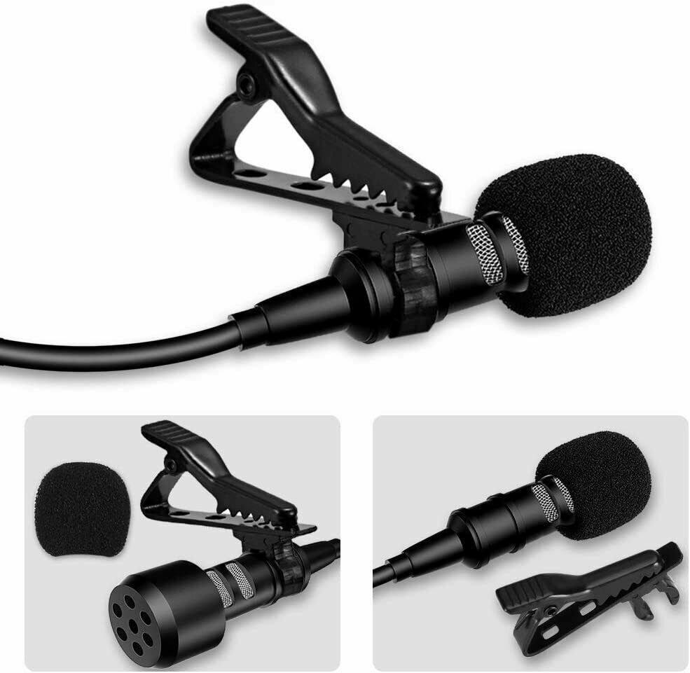 Lavalier Mikrofon 2M Mini Omnidirectional Kondensator Lapel Mic für Handy & PC