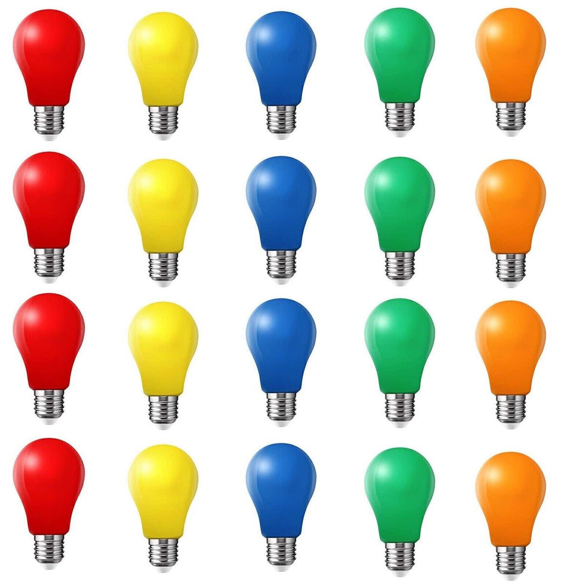 10x farbige LED Leuchtmittel Birnenform 3W E27 gemischt farbige Glühbirnen