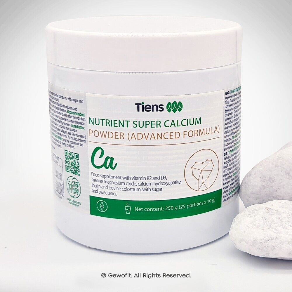 TIENS Calcium Pulver Plus 250g – Nahrungsergänzung mit Calcium, Magnesium, Vitamin K2, Vitamin D3 und Inulin