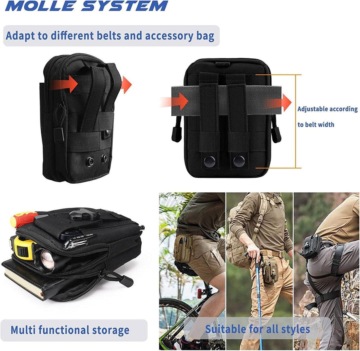 2x Taktischer Nylongürtel Arbeitsgürtel Militär Gürtel Herren Outdoor Schwarz DE