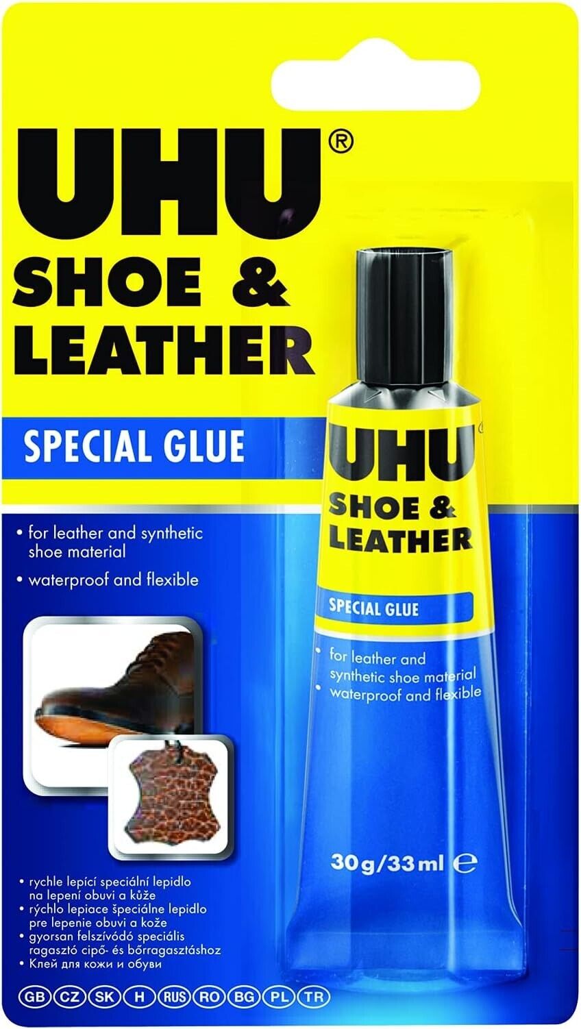 UHU SCHUH & LEDER Kleber 30g Tube Spezialkleber Lederkleber Schuhkleber  neu
