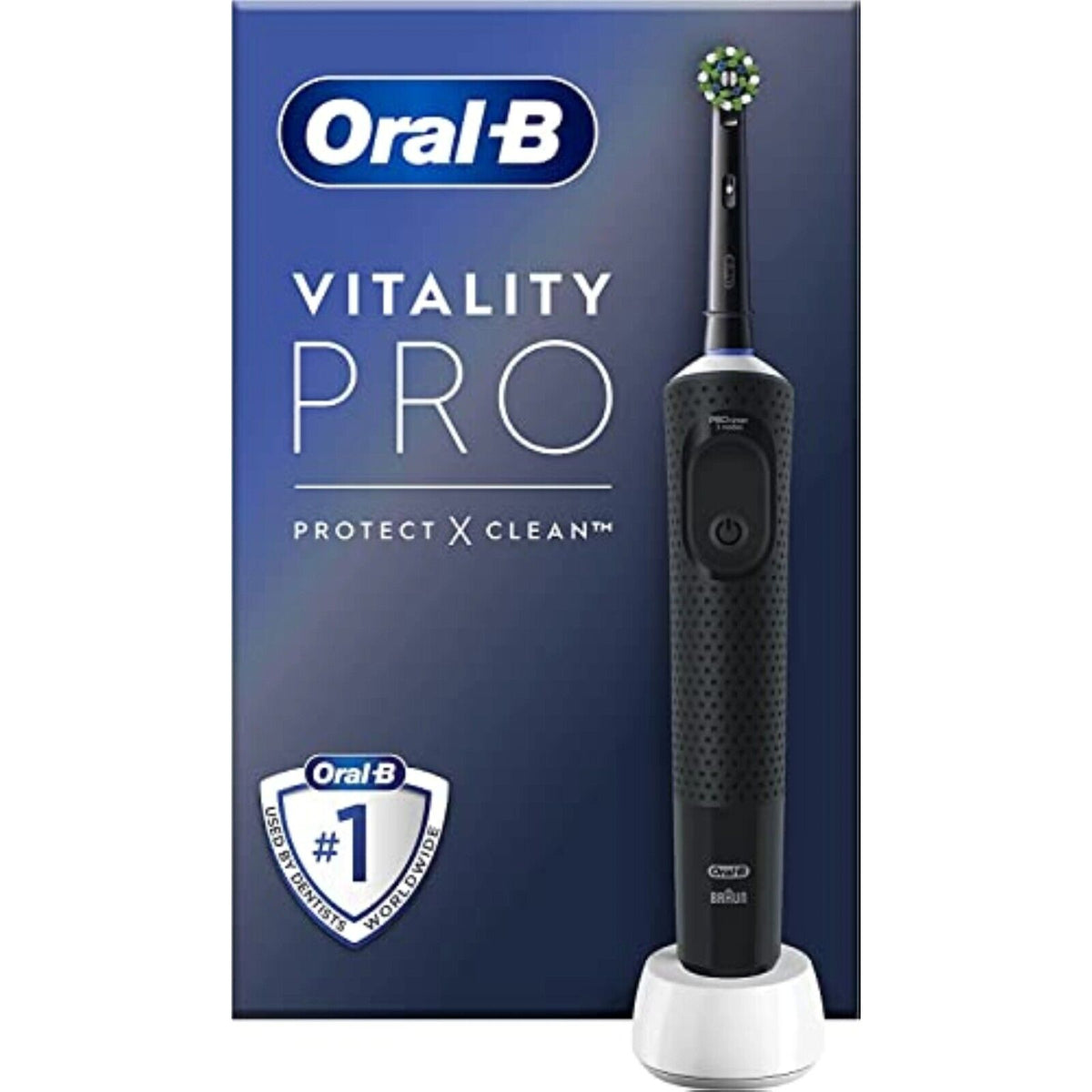 Oral-B Vitality Pro Elektrische Zahnbürste Schwarz – 3 Putzprogramme, 2D-Technologie, Wiederaufladbar
