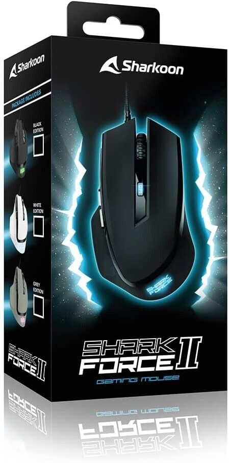 Sharkoon Shark Force Gaming Mouse - Black Edition - Mouse 600 to 1600Dpi black 