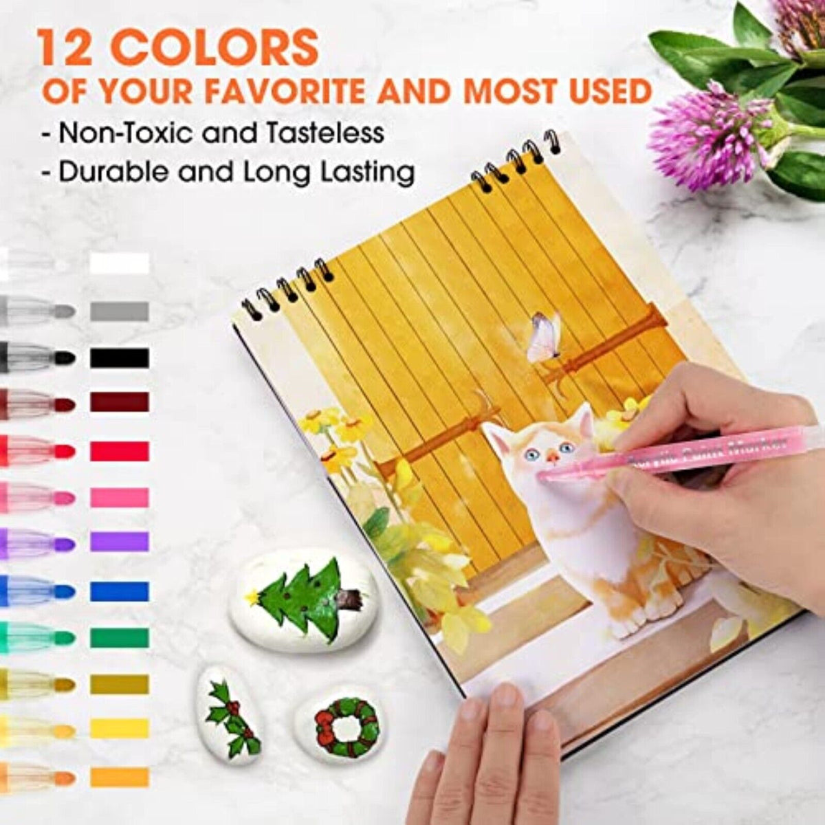 Acrylstifte Set Marker Acrylic Pen Stoff Stifte Acrylfarben Steine Holz Papier