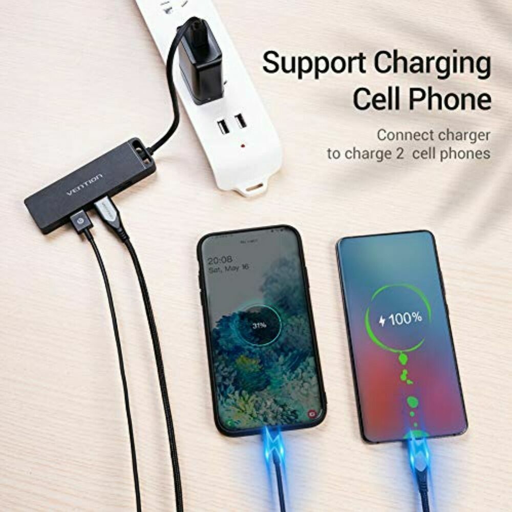 USB C Hub Adapter, USB 3.0 Data Hub USB Type C Splitter with 4 Ports 