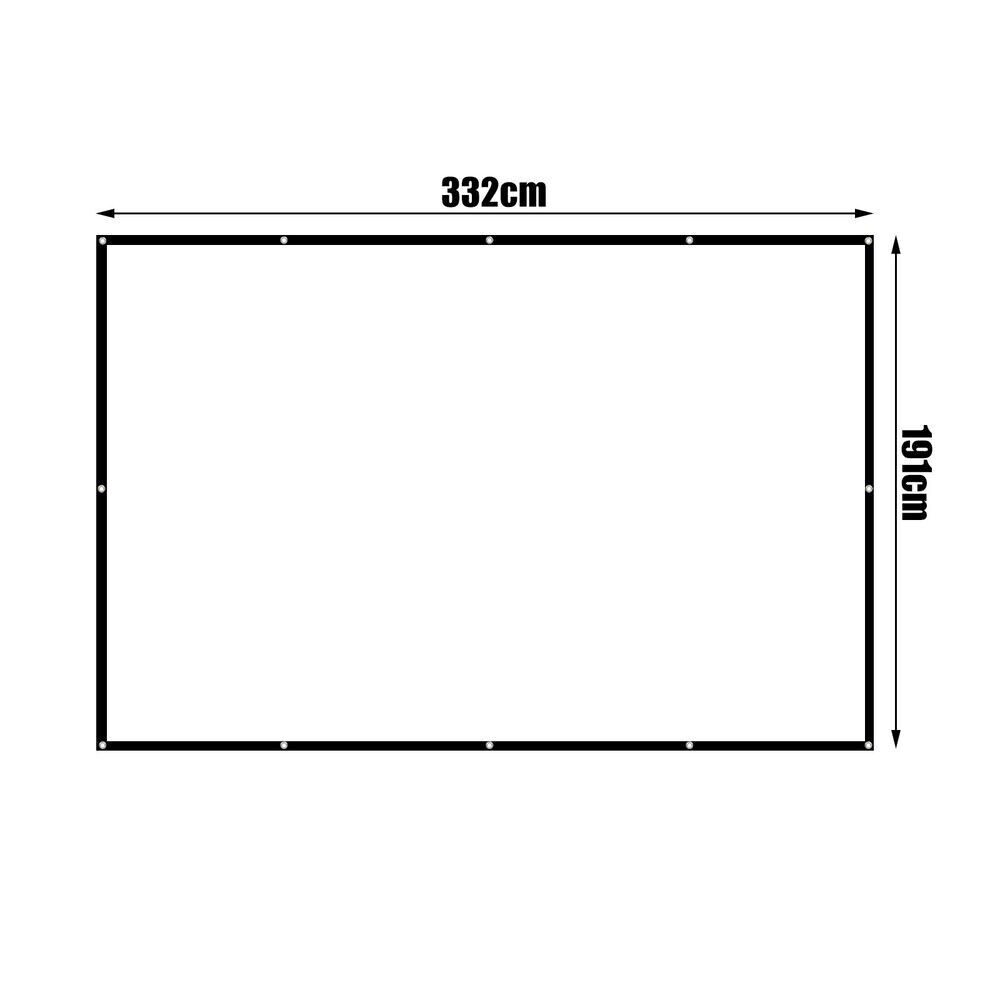 150 Zoll Beamer Leinwand 16:9 HD – Faltbare Projektor Leinwand für Heimkino, Gartenkino, Camping und Outdoor Projektion