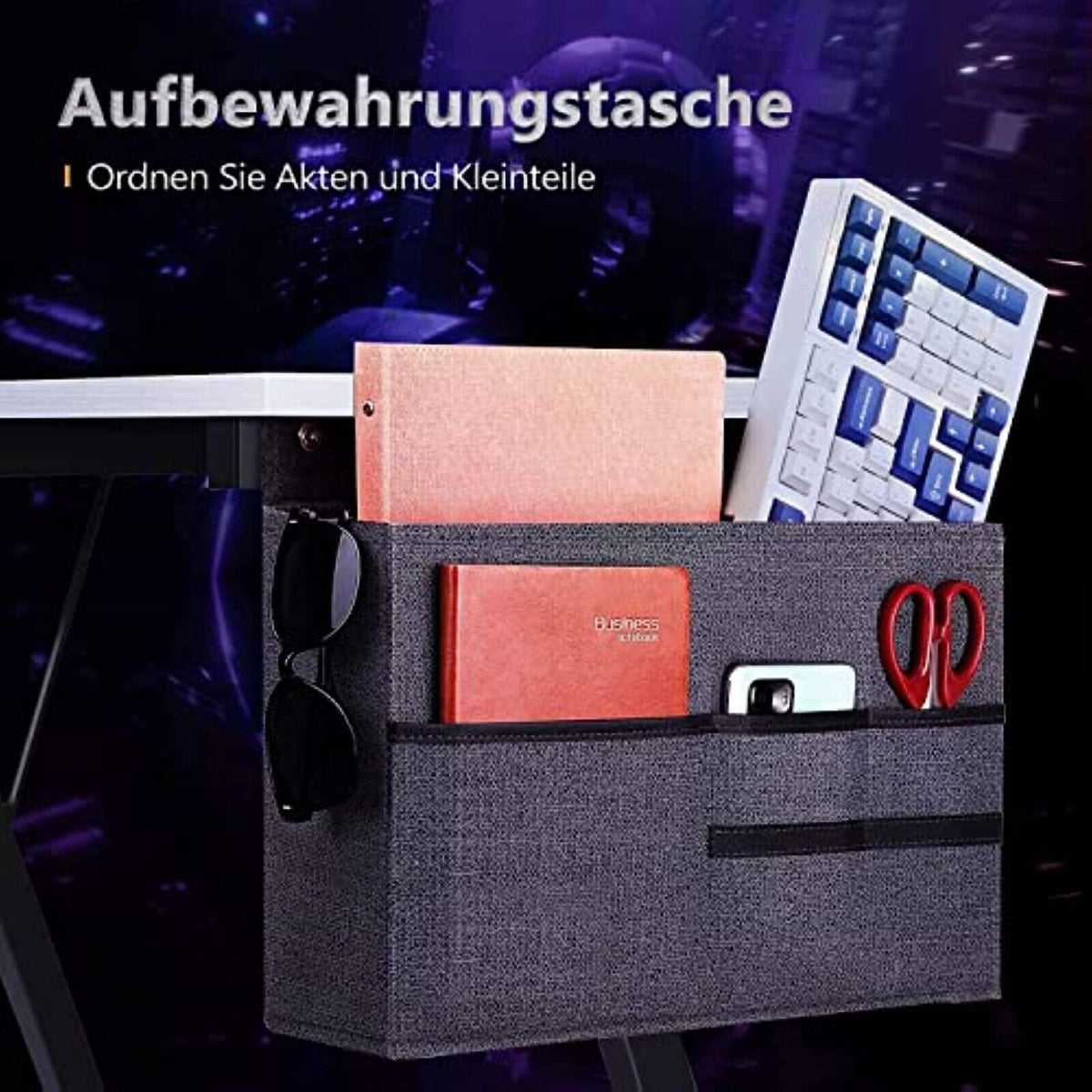 Gaming Tisch 127x127cm Gaming Schreibtisch Gamer Computertisch Ergonomischer PC V