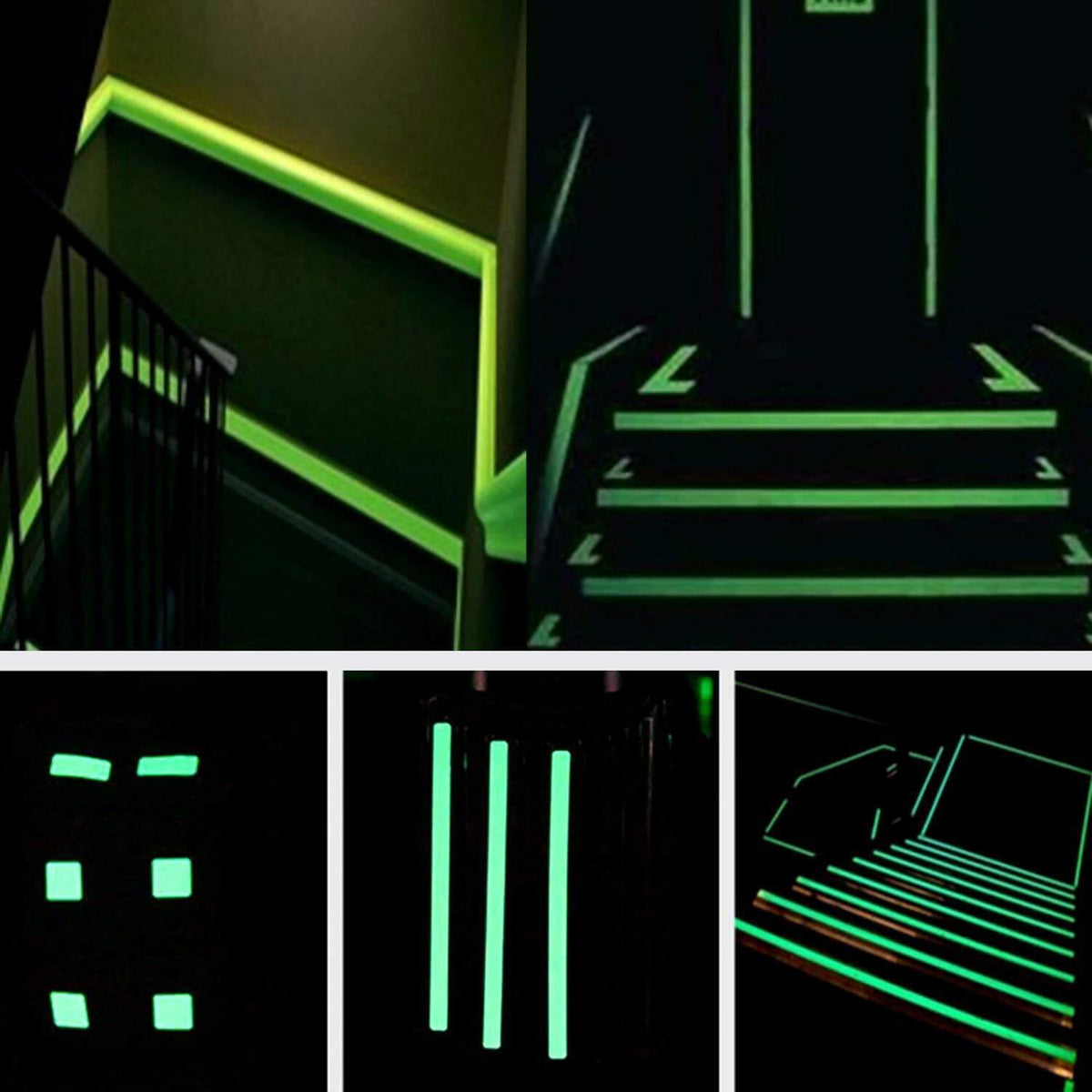 Fluoreszierendes Leuchtband 5m Grün 3cm – Selbstklebendes Nachtleuchtband für Treppen, Deko, Sicherheit und Markierung