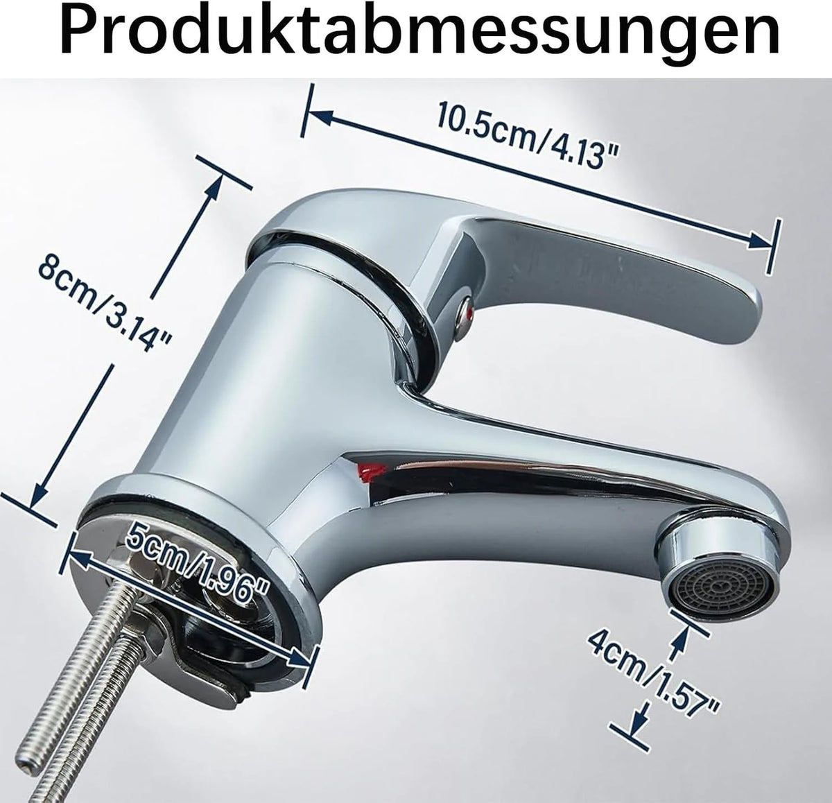 Waschtischarmatur Bad aus Messing in Chrom – Einhebel Wasserhahn mit niedrigem Auslauf & Keramikkartusche