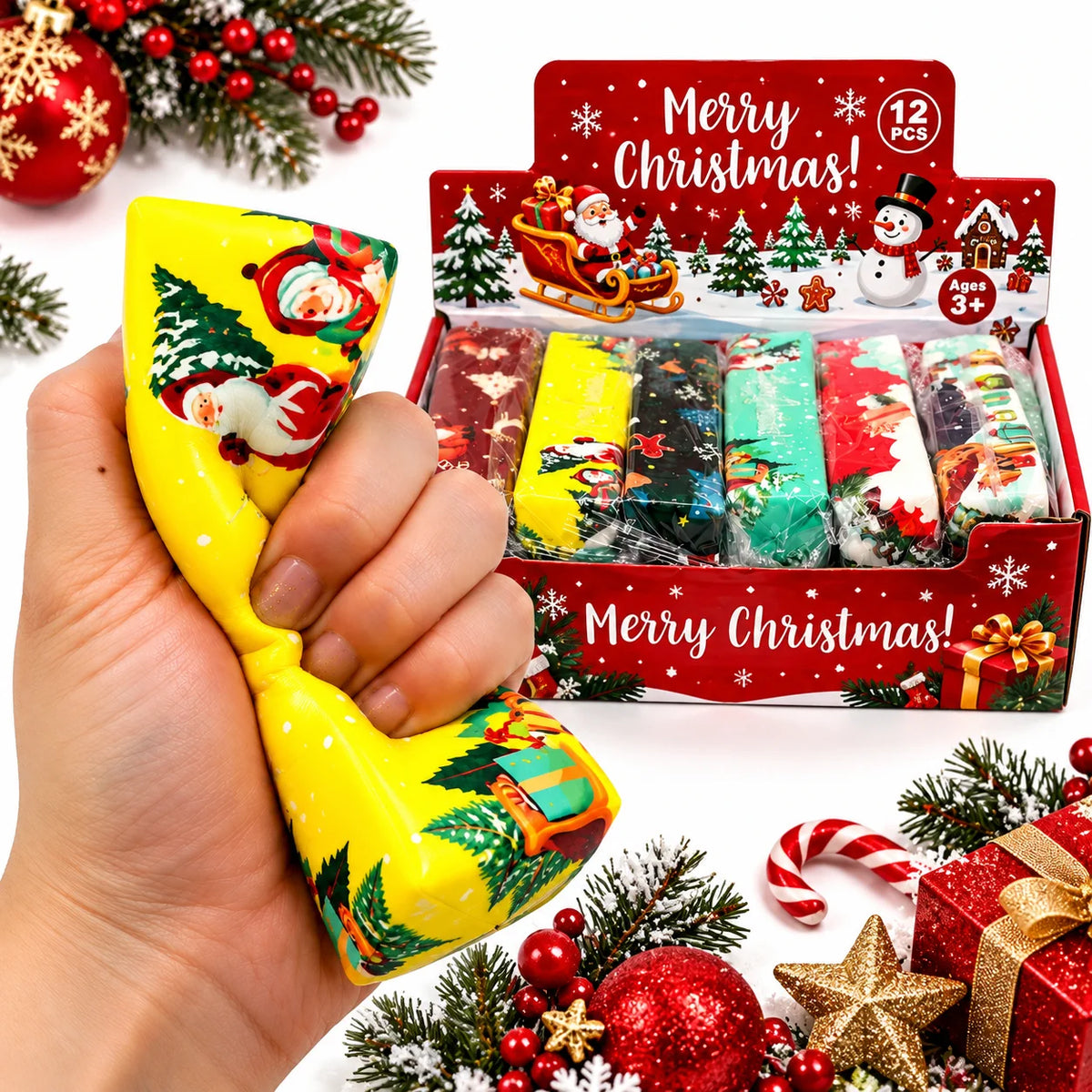 Weihnachten Squishy Fidget Toy Knautschspielzeug Geschenk Advent Nikolaus