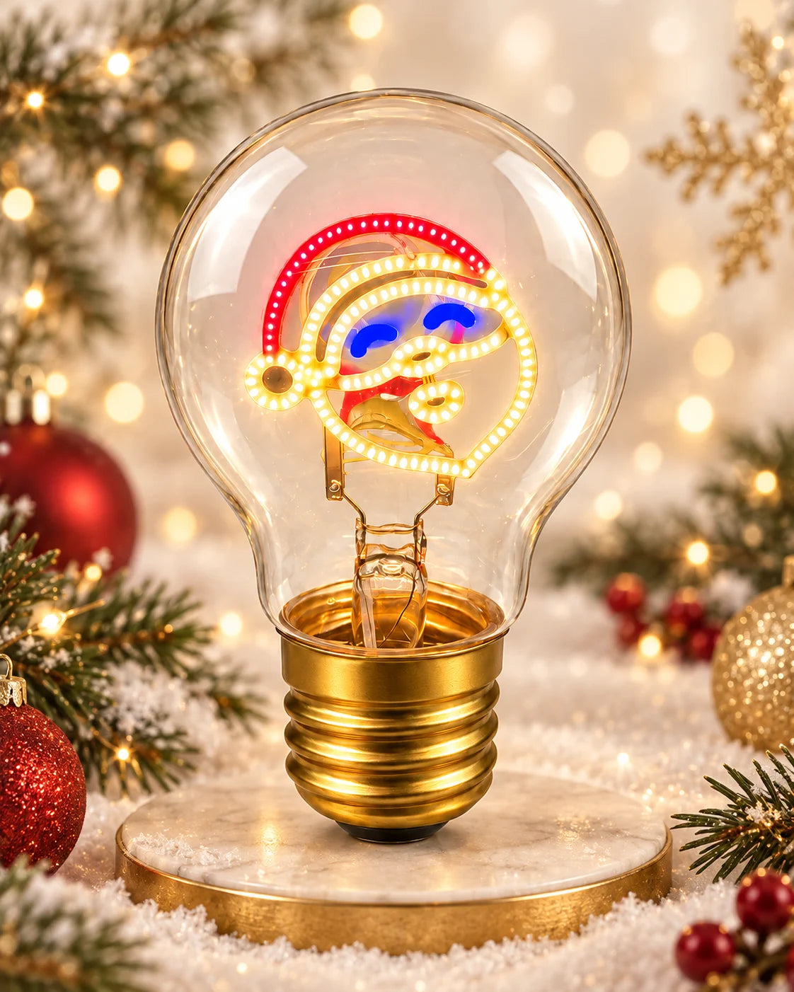 Weihnachtsmann Dekoleuchte Akku USB-C Nachtlicht Weihnachtsdeko Geschenk